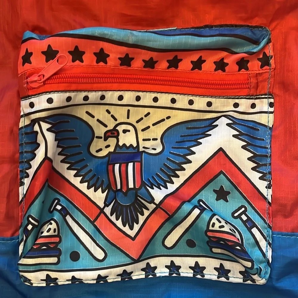 Chubbies Red and Blue‎ Backpack with Eagle Design